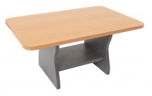 CT96 Budget Coffee Table. 900 L X 600 W X 450 H. Beech Top On Ironstone